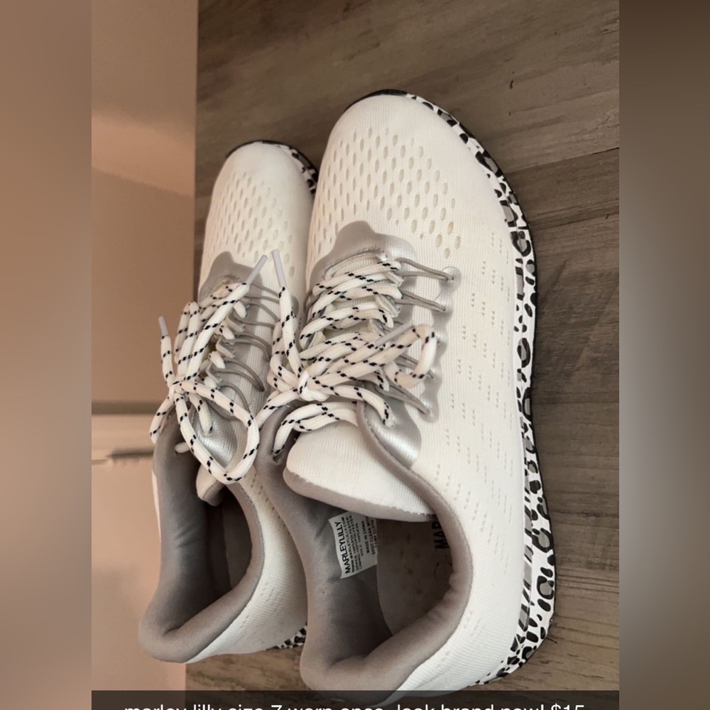 Marley Lilly Monogram Leopard bottom sneakers